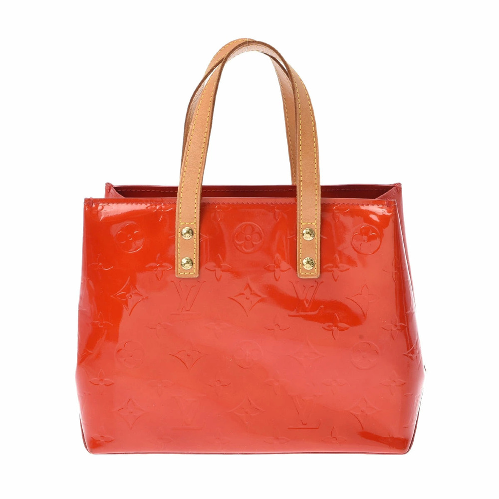LOUIS VUITTON Vernis Lead Rouge Monogram Handbag